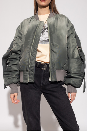 Green Bomber Closed jacket Acne Studios - SchaferandweinerShops Canada -  Gebe Maternity stripe sweater in black and white